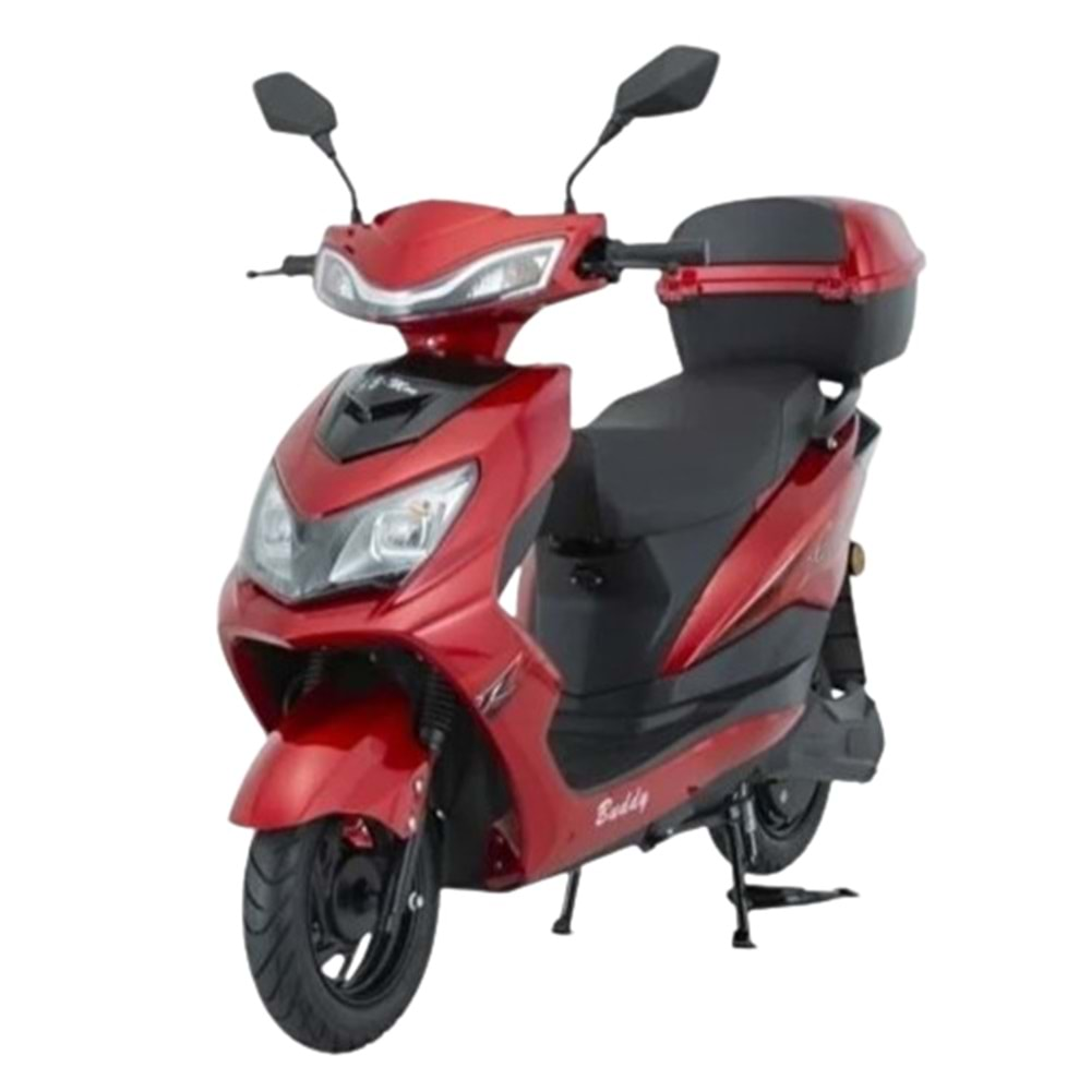 E-Mon Buddy 1200 Watt Elektrikli Moped kırmızı