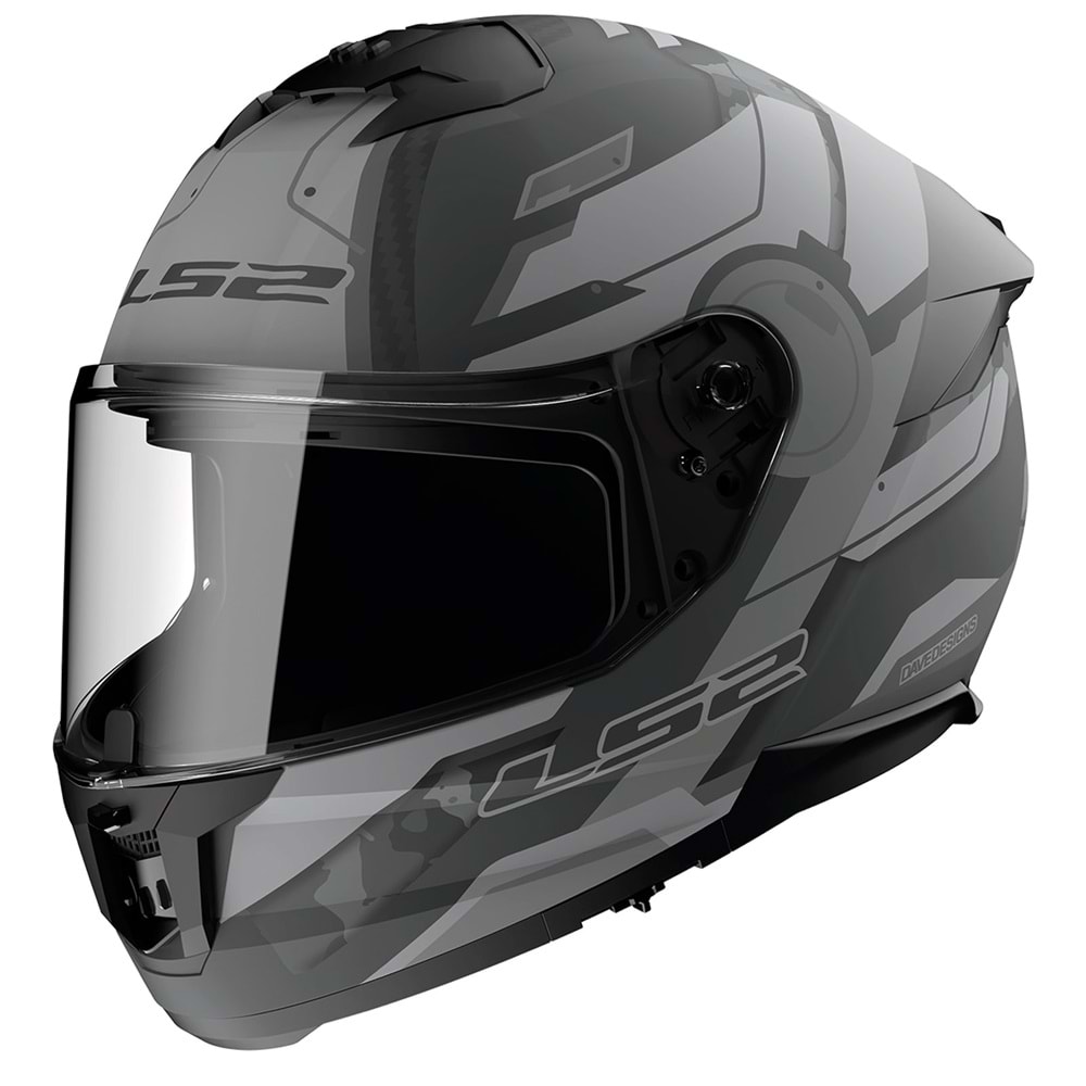 LS2 STREAM 2 SHADOW MAT TITANIUM-GRİ KASK - L