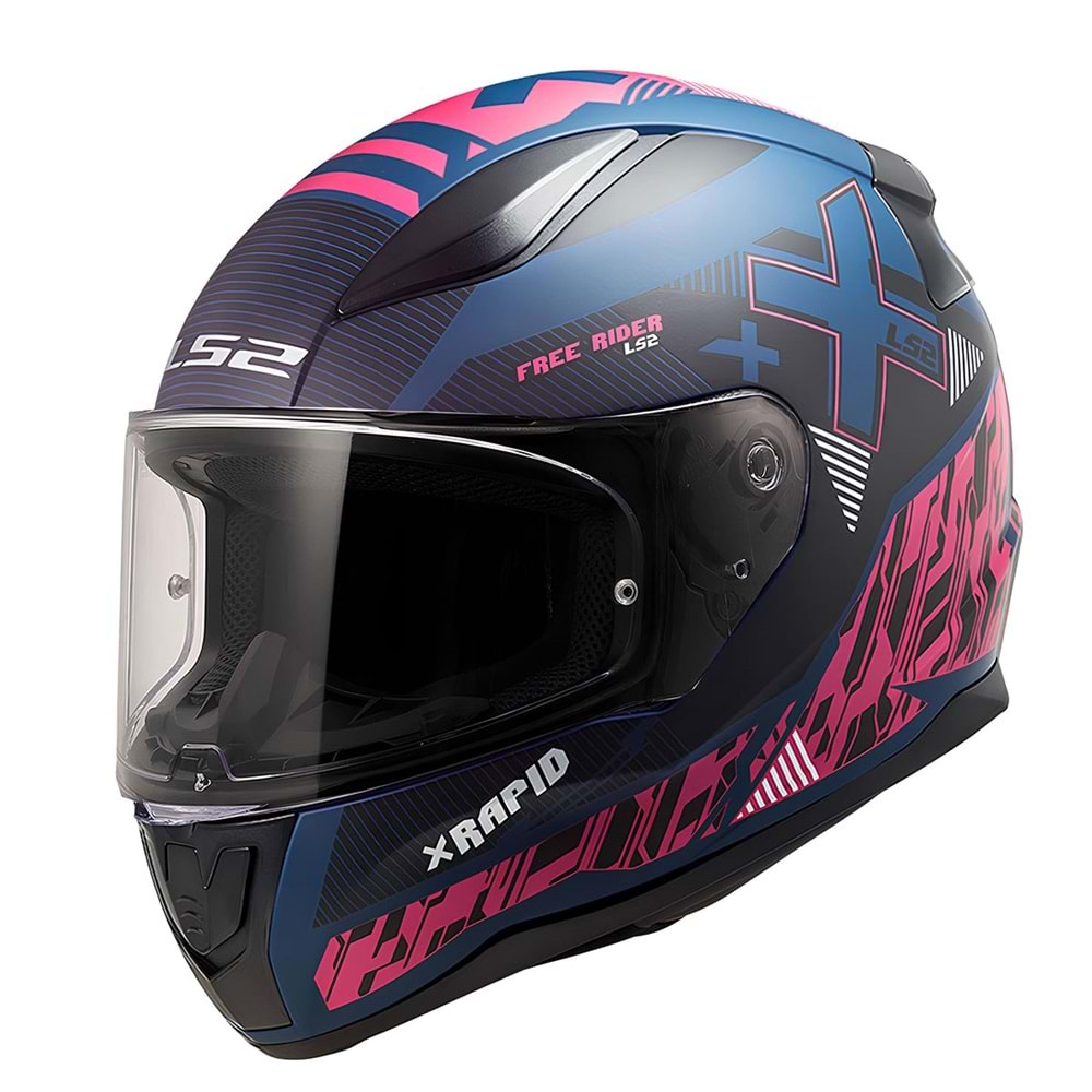LS2 RAPID 2 XTREET MAT MAVİ-MOR KASK - XL