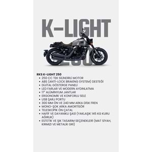 RKS K-Light 250 Siyah