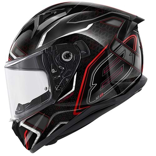 GIVI 50.8 MYSTICAL SİYAH-KIRMIZI-TITANIUM KASK - XL