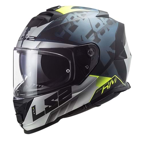 LS2 STORM 2 SPRINTER MAT SİYAH-GRİ COBALT KASK - M