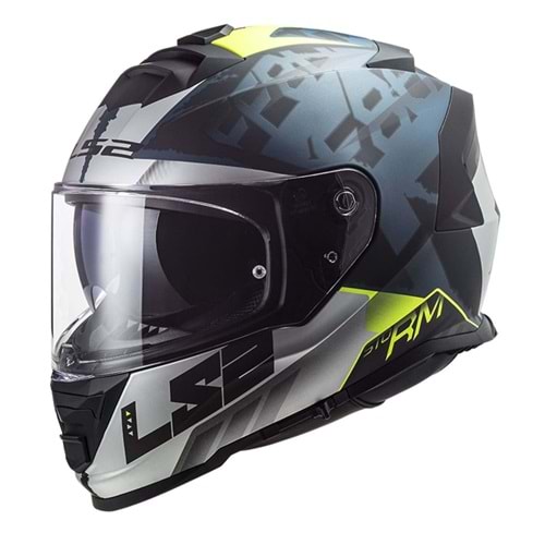 LS2 STORM 2 SPRINTER MAT SİYAH-GRİ COBALT KASK - XL
