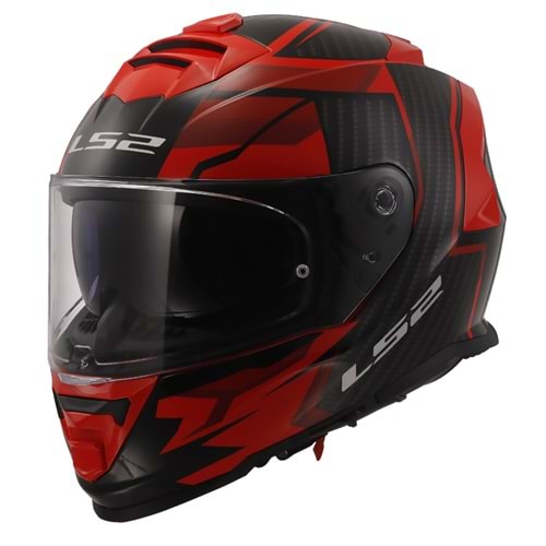 LS2 STORM 2 TRACKER SİYAH-KIRMIZI KASK - XL
