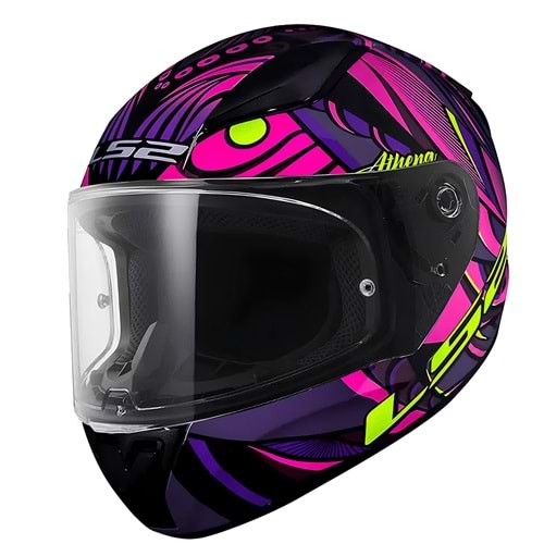 LS2 RAPID 2 ATHENA SİYAH-MOR KASK - L
