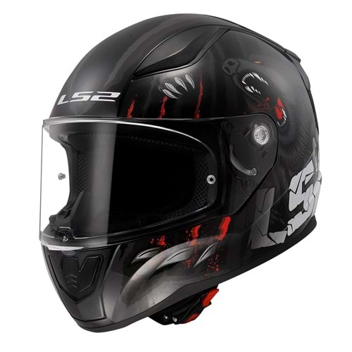 LS2 RAPID 2 CLAWN MAT SİYAH-KIRMIZI KASK - S