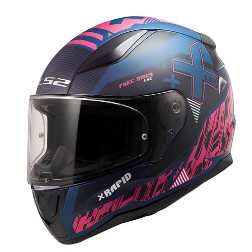 LS2 RAPID 2 XTREET MAT MAVİ-MOR KASK - XL