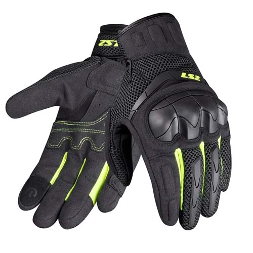 LS2 KUBRA ELDİVEN SİYAH-ANTRASIT-NEON SARI - L